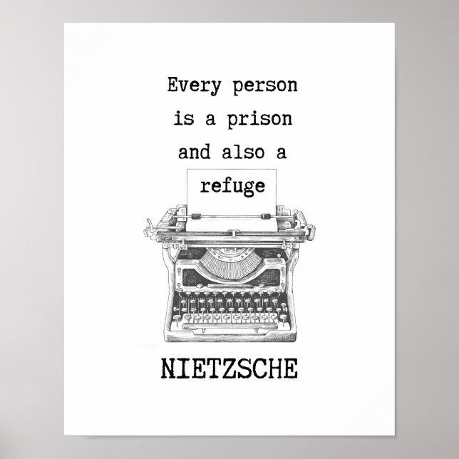 Affiche Citation de Nietzsche sur la philosophie de la pri (Devant)