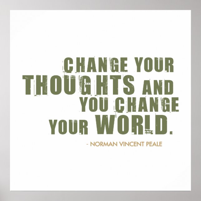 Affiche Citation de Norman Vincent Peale (Devant)