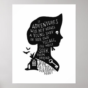 Affiche Citation de Northanger Abbey Cherchez l'Aventure