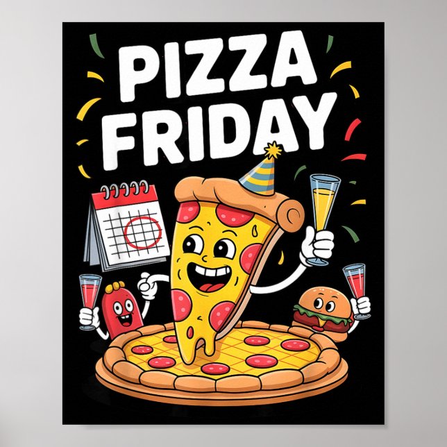 Affiche Citation de nourriture drôle du vendredi Zza pour  (Devant)