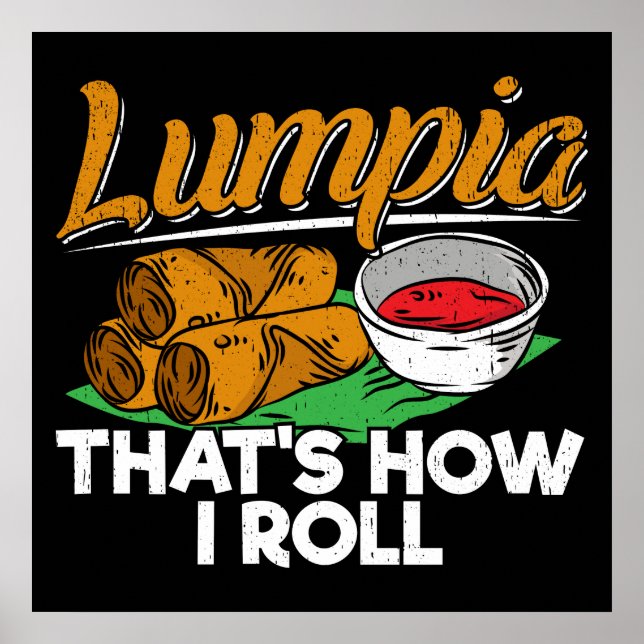 Affiche Citation de nourriture philippine Lumpia (Devant)