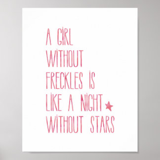 Affiche Citation De Nourriture Rose Une Fille Sans Frapule