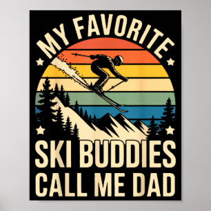 Affiche Citation de papa vintage hiver meilleurs potes de
