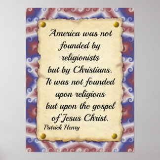 Affiche Citation de Patrick Henry America