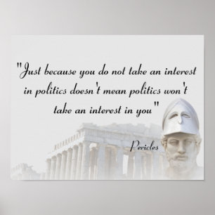 Affiche Citation De Pericles Sur La Politique