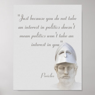 Affiche Citation de Périclès sur la politique