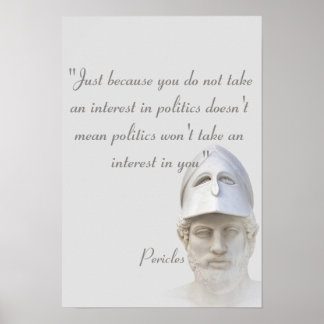 Affiche Citation de Périclès sur la politique