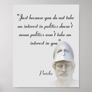 Affiche Citation De Pericles Sur La Politique