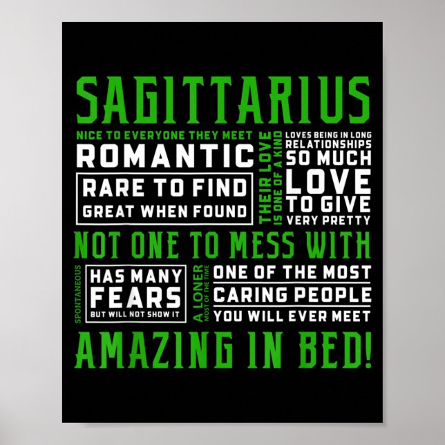 Affiche Citation de personnalité du Sagittaire Astrologie  (Devant)