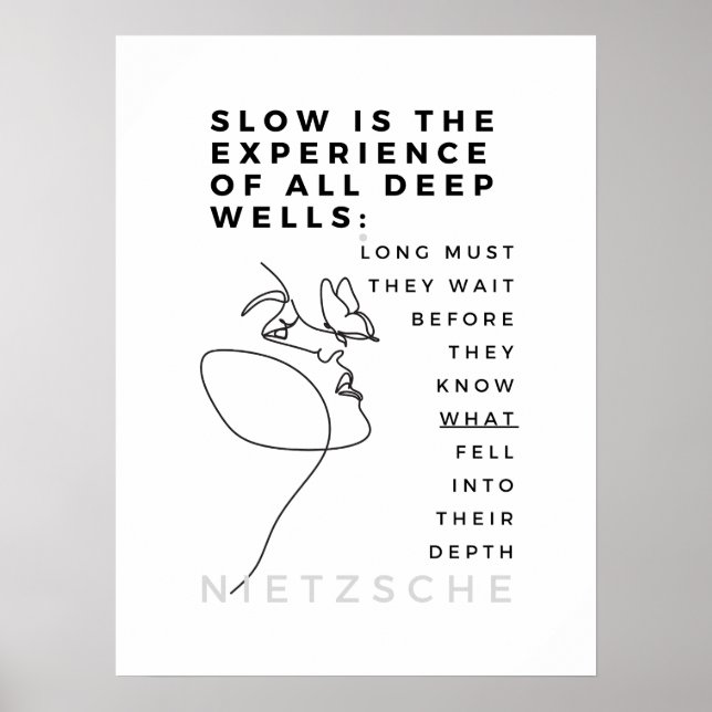 Affiche Citation de philosophie introvertie de l'âme profo (Devant)