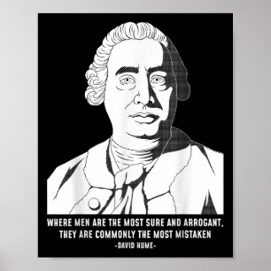 Affiche Citation de philosophie sceptique David Hume