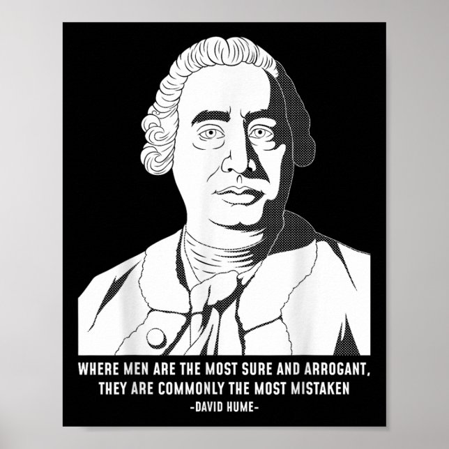 Affiche Citation de philosophie sceptique David Hume (Devant)