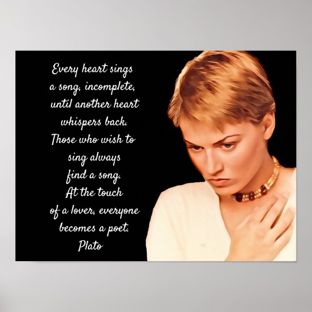 Affiche Citation de Platon - Chaque coeur chante une chans (Devant)