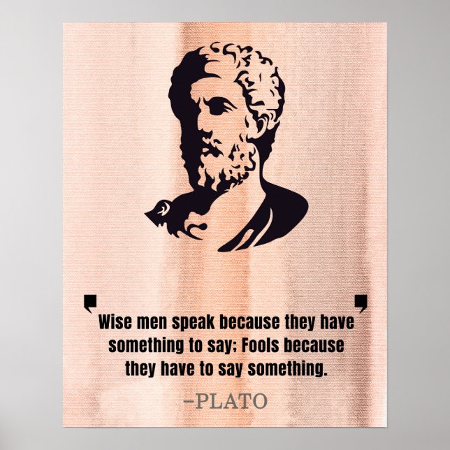 Affiche Citation de Platon "Les Sages Parlent" (Devant)