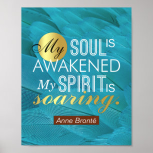 Affiche Citation de poème Anne Bronte - Mon âme est éveill