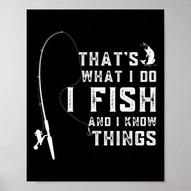 Affiche Citation de poisson drôle C'est ce que je fais et  (Devant)