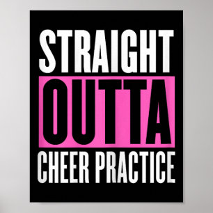 Affiche Citation de pom-pom girl amusante Entraînement de