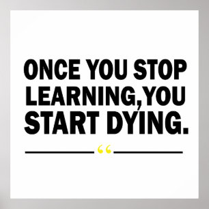 Affiche Citation de professeur d'apprentissage motivant