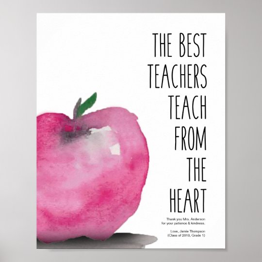 Affiche Citation De Professeur De Merci D Apple Zazzle Fr