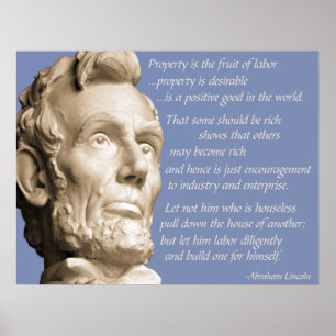 Affiche Citation de propriété de Lincoln