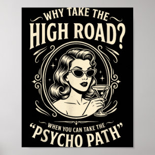 Affiche Citation de psychopathe drôle humour sarcastique r