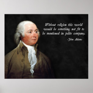 Affiche Citation de religion de John Adams