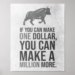 Affiche Citation de réussite Vous Pouvez Gagner Un Million