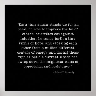 Affiche Citation de RFK Ripple of Hope