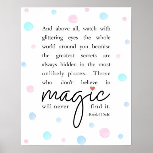 Affiche Citation de Roald Dahl