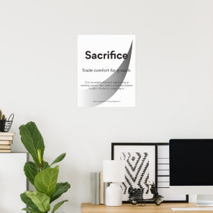 Affiche Citation de sacrifice Typographie Artistique Inspi