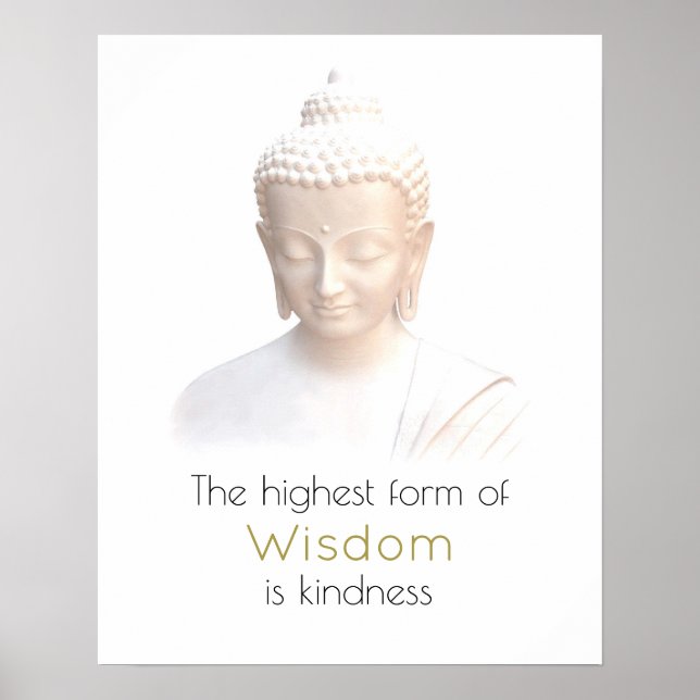 Affiche Citation De Sagesse Inspirationnelle Avec Bouddha  (Devant)