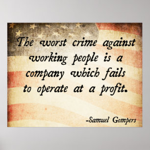 Affiche Citation de Samuel Gompers