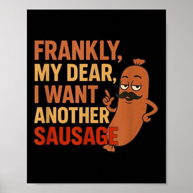 Affiche Citation De Saucisson Bbq Funny Pour Grill De La C (Devant)