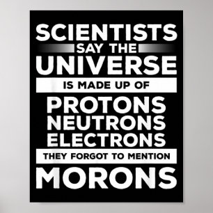 Affiche Citation de scientifique scientifique sarcastique