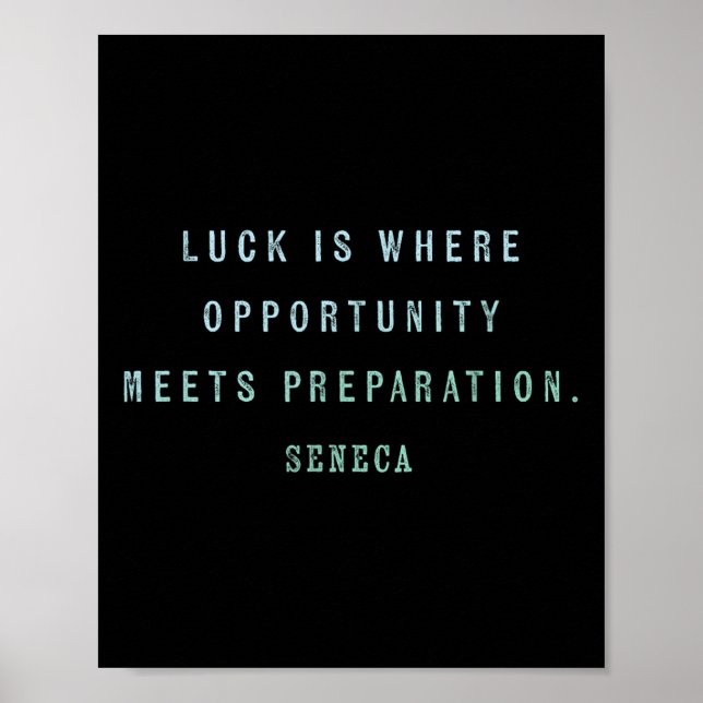 Affiche Citation De Seneca, Motivation De Succès Chance Vs (Devant)