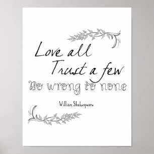 Affiche Citation de Shakespeare