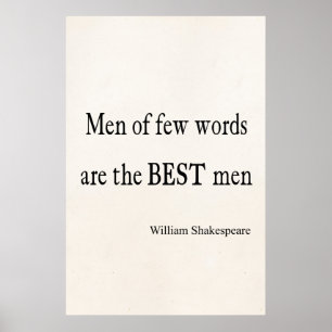 Affiche Citation de Shakespeare Meilleurs hommes de quelqu