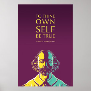 Affiche Citation de Shakespeare : Pour se rendre vrai