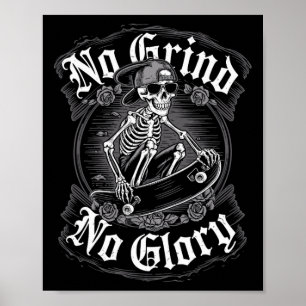 Affiche Citation de skateboardeur Pas de routine, pas de g