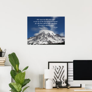 Affiche Citation de Socrate Mont Rainier Photographique