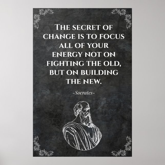 Affiche Citation de Socrate Motivation (Devant)