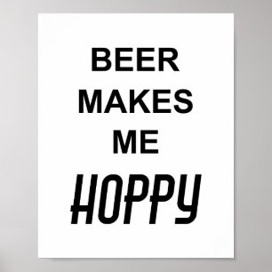 Affiche Citation de soirée amusante à boire BIÈRE ME REND