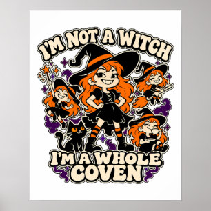 Affiche Citation de sorcière drôle Je suis tout un Coven