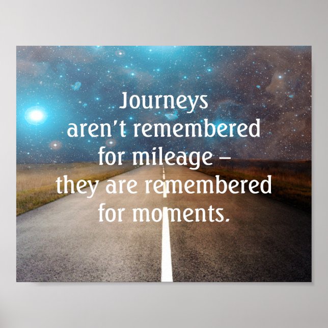 Affiche Citation de souvenirs de voyage en road trip (Devant)