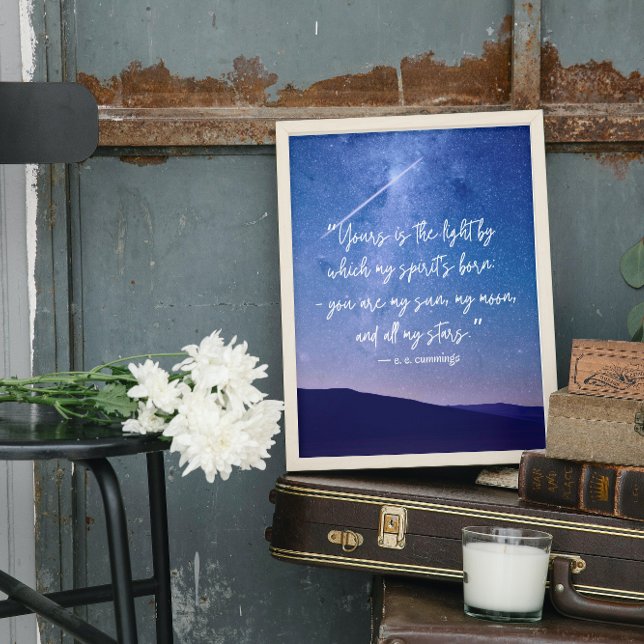 Affiche Citation de Stars romantiques Cummings (Créateur téléchargé)