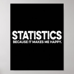 Affiche Citation de statistiques drôle pour professeur de