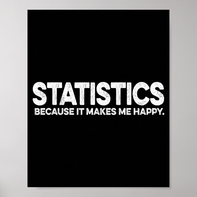 Affiche Citation de statistiques drôle pour professeur de  (Devant)