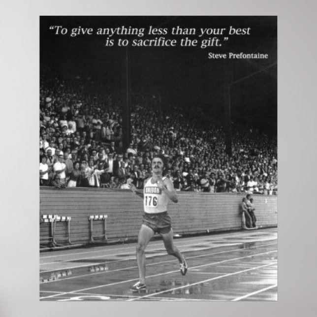 Affiche Citation de Steve Prefontaine (Devant)