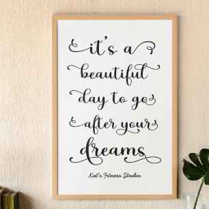 Affiche Citation de succès Motivation quotidienne Noir Bla