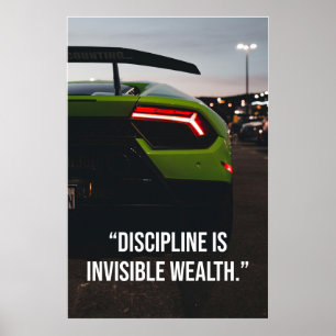 Affiche Citation de supercar de richesse invisible de disc